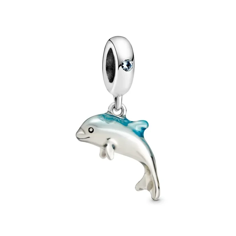 (kép) PANDORA függő charm Csillogó delfin - 798947C01