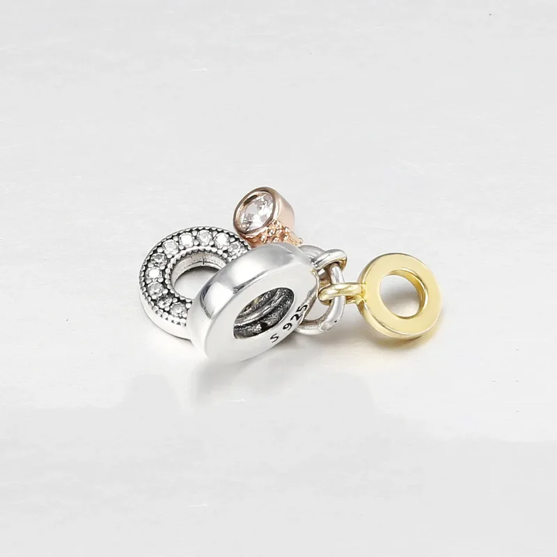 (kép) PANDORA függő charm Hármas monogram és logó - 769044C01 - Megtekintés 2