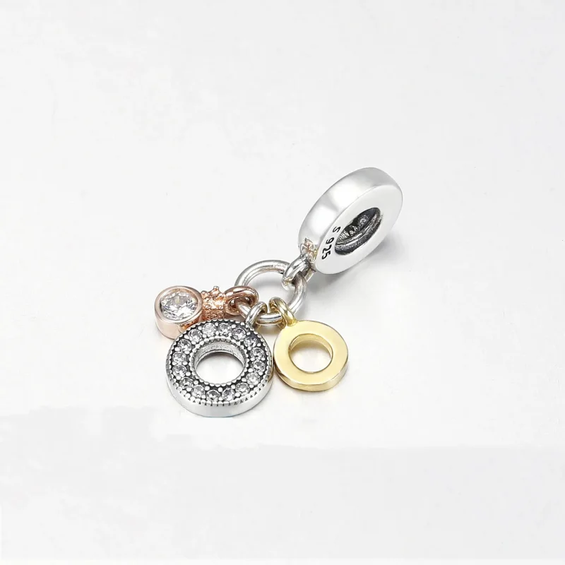 (kép) PANDORA függő charm Hármas monogram és logó - 769044C01 - Megtekintés 3