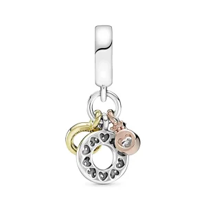(kép) PANDORA függő charm Hármas monogram és logó - 769044C01