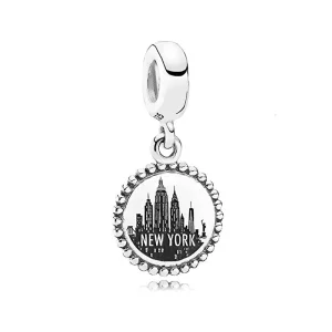 (kép) PANDORA függő charm New York Város - USB791169-G051