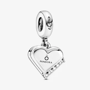 (kép) PANDORA Hangversenyzongora szív függő charm - 799101C01