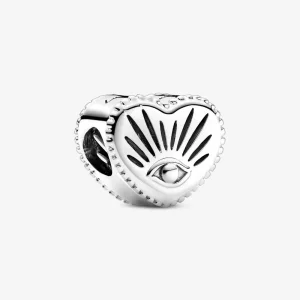 (kép) PANDORA Mindent látó szem és szív charm - 799179C00