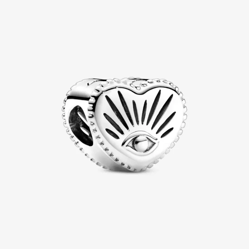 (kép) PANDORA Mindent látó szem és szív charm - 799179C00