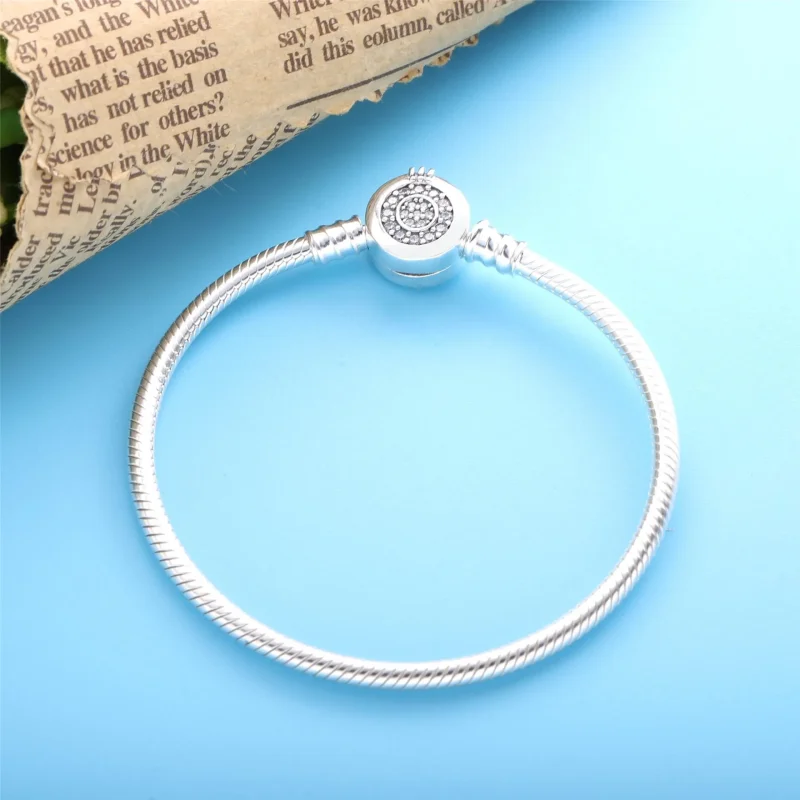 (kép) Pandora Moments szikrázó koronás O és kígyólánc karkötő - 599046C01 - Megtekintés 2