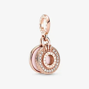 (kép) PANDORA Szikrázó pavé koronás O függő charm - 789055C01