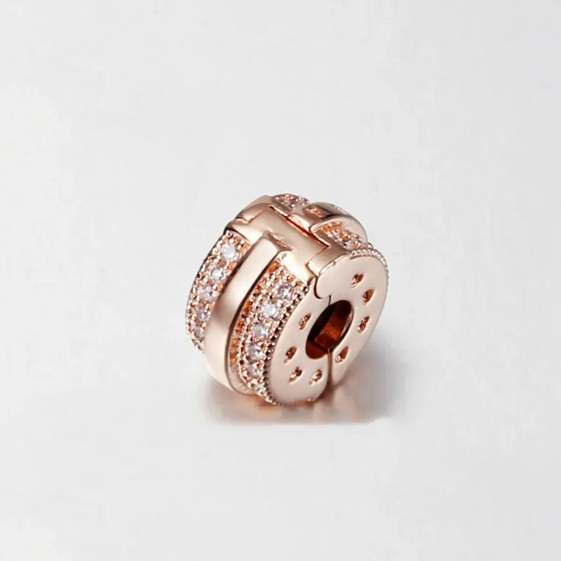 (kép) PANDORA Szikrázó pavé vonalak és logó klip charm - 789042C01 - Megtekintés 4