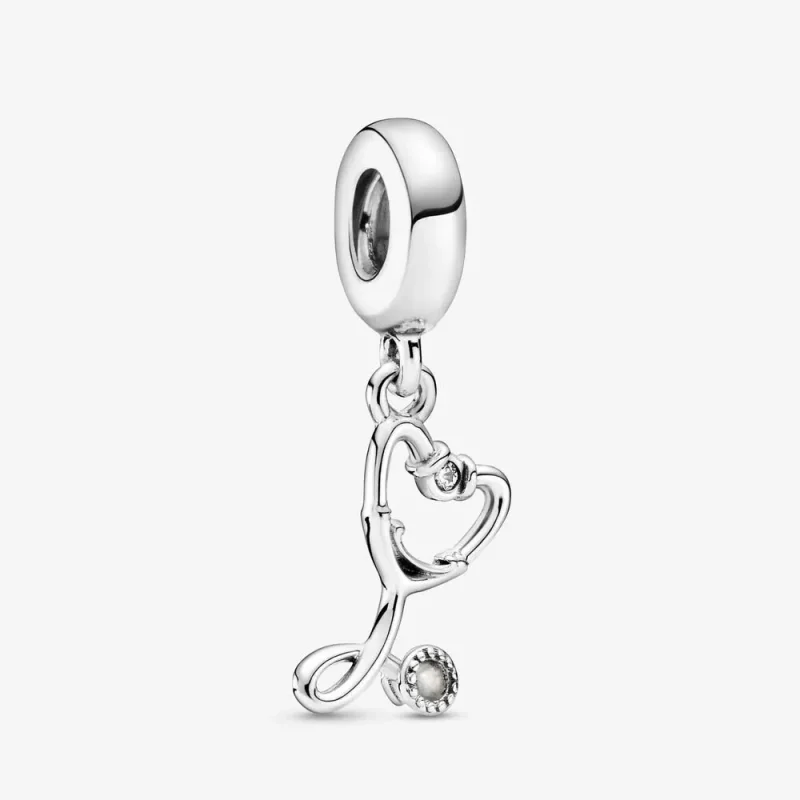 (kép) PANDORA Sztetoszkóp szív alakú függő charm - 799072C01