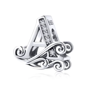 PANDORA Csillogó pavé virág A betű Charm - BSC030-A (kép) PANDORA Csillogó pavé virág A betű Charm - BSC030-A
