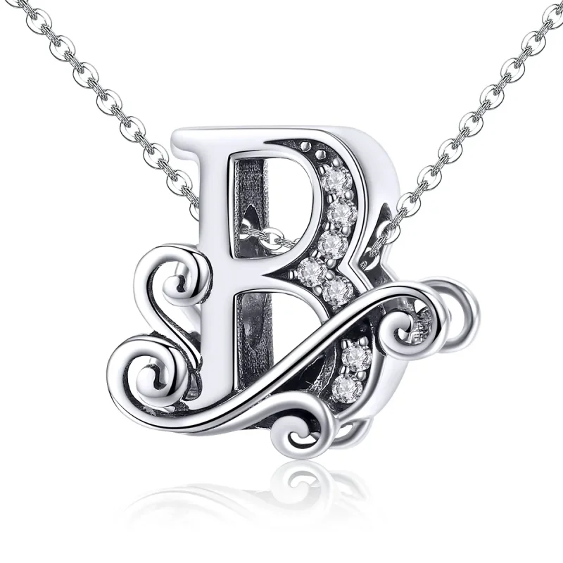(kép) PANDORA Csillogó pavé virág B betű Charm - BSC030-B - Megtekintés 2