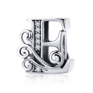 PANDORA Csillogó pavé virág E betű Charm - BSC030-E (kép) PANDORA Csillogó pavé virág E betű Charm - BSC030-E
