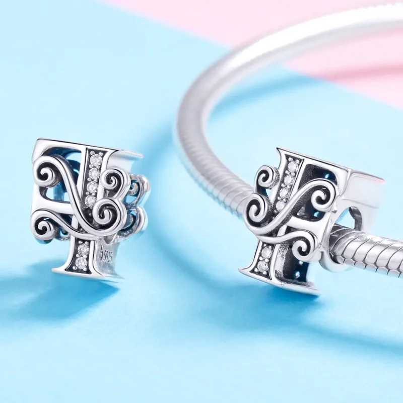 (kép) PANDORA Csillogó pavé virág F betű Charm - BSC030-F - Megtekintés 4