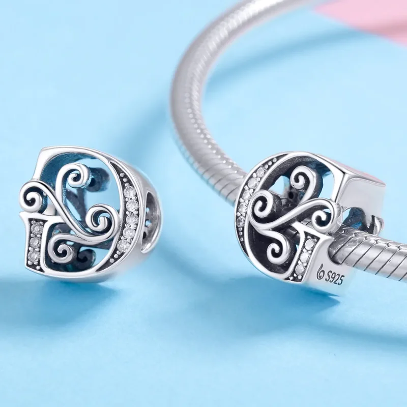 (kép) PANDORA Csillogó pavé virág G betű Charm - BSC030-G - Megtekintés 4