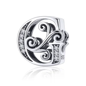 PANDORA Csillogó pavé virág G betű Charm - BSC030-G (kép) PANDORA Csillogó pavé virág G betű Charm - BSC030-G
