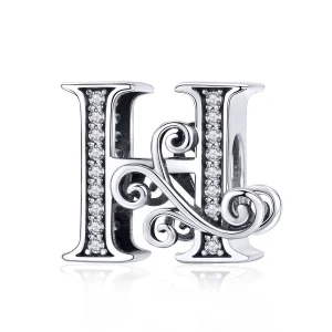 PANDORA Csillogó pavé virág H betű Charm - BSC030-H (kép) PANDORA Csillogó pavé virág H betű Charm - BSC030-H