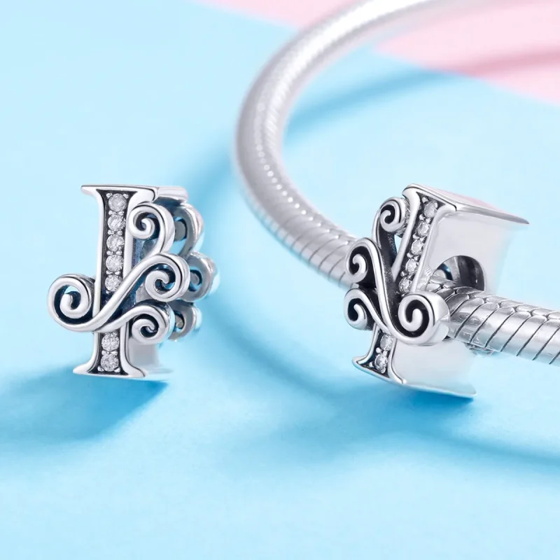 (kép) PANDORA Csillogó pavé virág I betű Charm - BSC030-I - Megtekintés 4