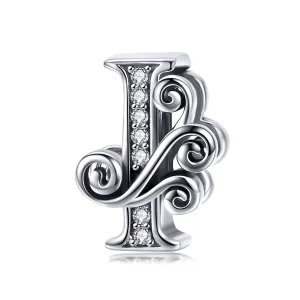 PANDORA Csillogó pavé virág I betű Charm - BSC030-I (kép) PANDORA Csillogó pavé virág I betű Charm - BSC030-I