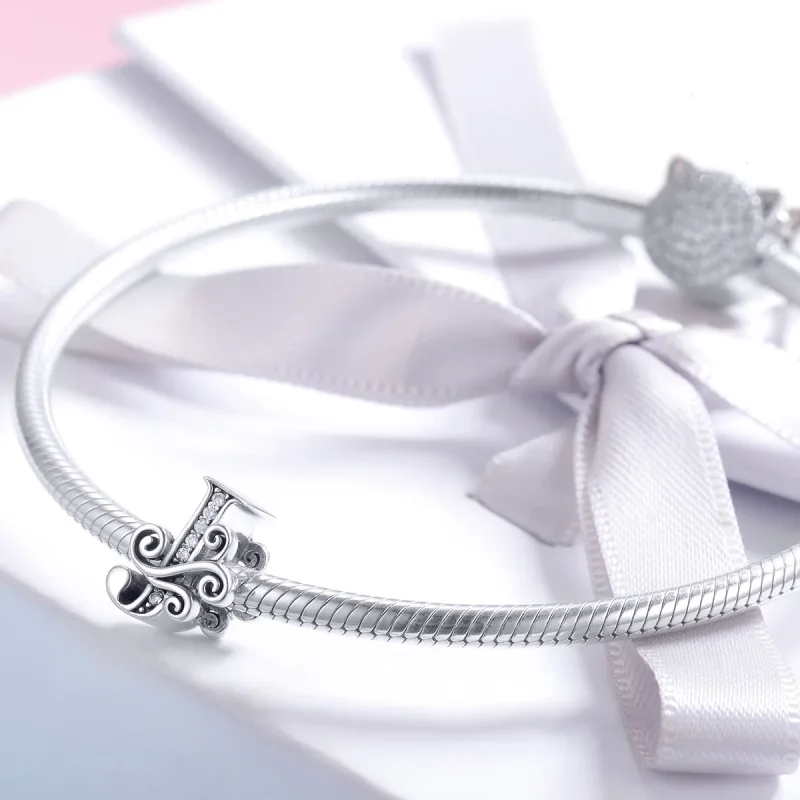 (kép) PANDORA Csillogó pavé virág J betű Charm - BSC030-J - Megtekintés 3