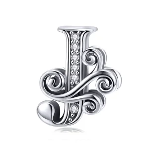 PANDORA Csillogó pavé virág J betű Charm - BSC030-J (kép) PANDORA Csillogó pavé virág J betű Charm - BSC030-J