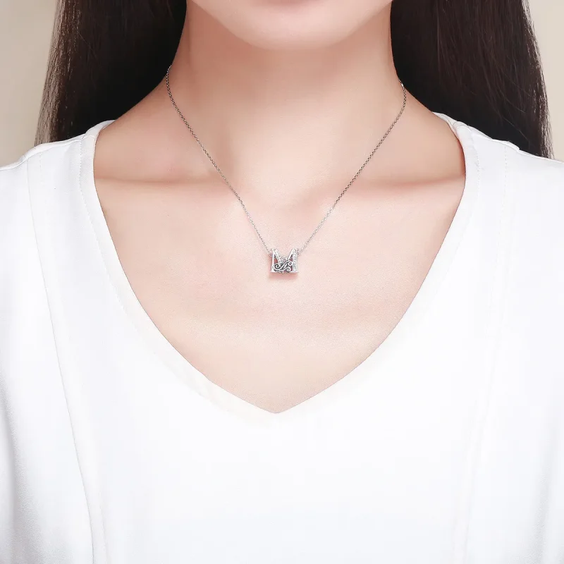 (kép) PANDORA Csillogó pavé virág M betű Charm - BSC030-M - Megtekintés 5