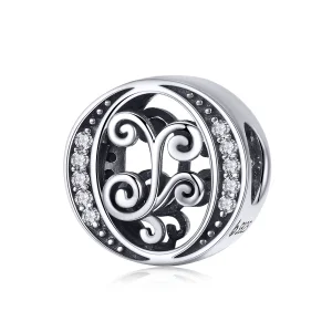 PANDORA Csillogó pavé virág O betű Charm - BSC030-O (kép) PANDORA Csillogó pavé virág O betű Charm - BSC030-O