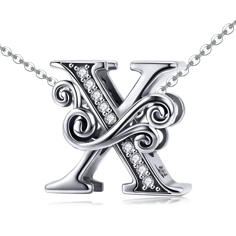 (kép) PANDORA Csillogó pavé virág X betű Charm - BSC030-X - Megtekintés 2