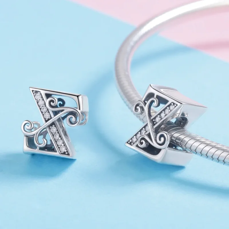 (kép) PANDORA Csillogó pavé virág Z betű Charm - BSC030-Z - Megtekintés 4