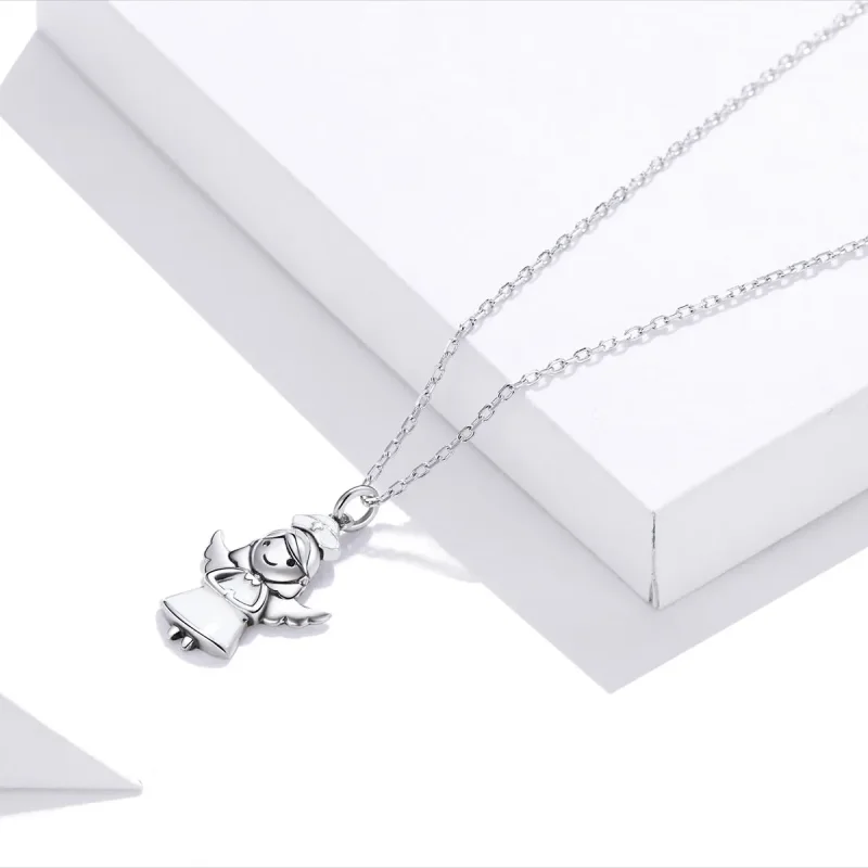 (kép) PANDORA típusú angyal fehérben - ápoló collier nyaklánc - SCN425 - Megtekintés 2