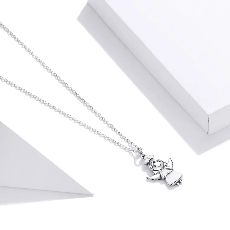 (kép) PANDORA típusú angyal fehérben - ápoló collier nyaklánc - SCN425 - Megtekintés 3