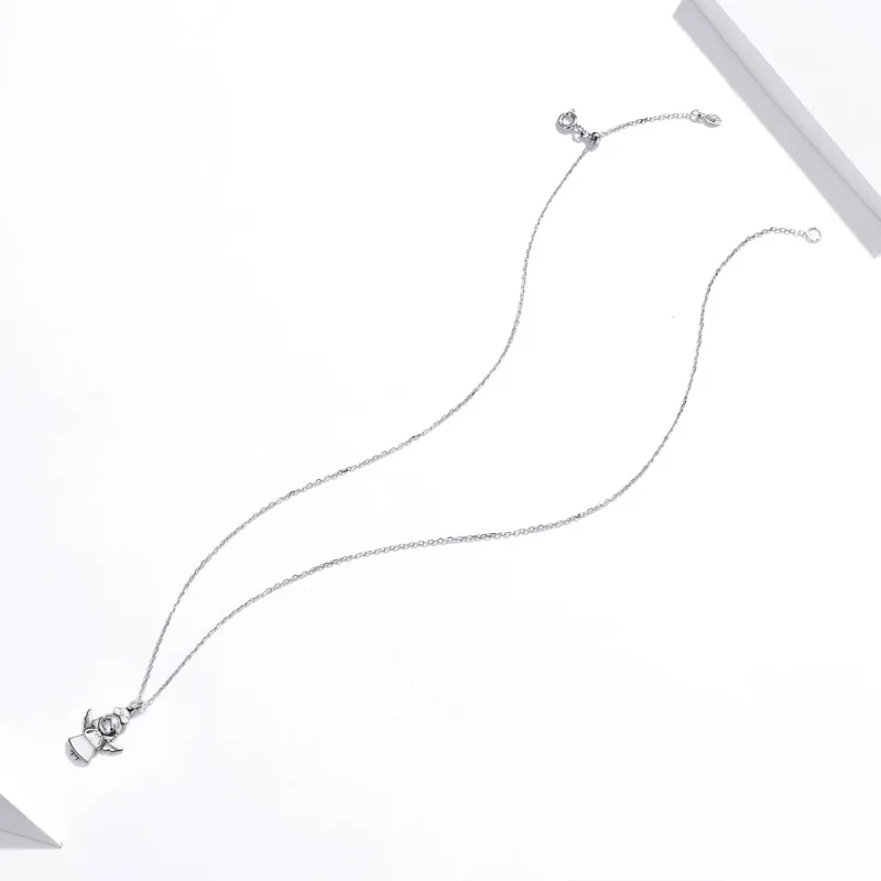 (kép) PANDORA típusú angyal fehérben - ápoló collier nyaklánc - SCN425 - Megtekintés 4