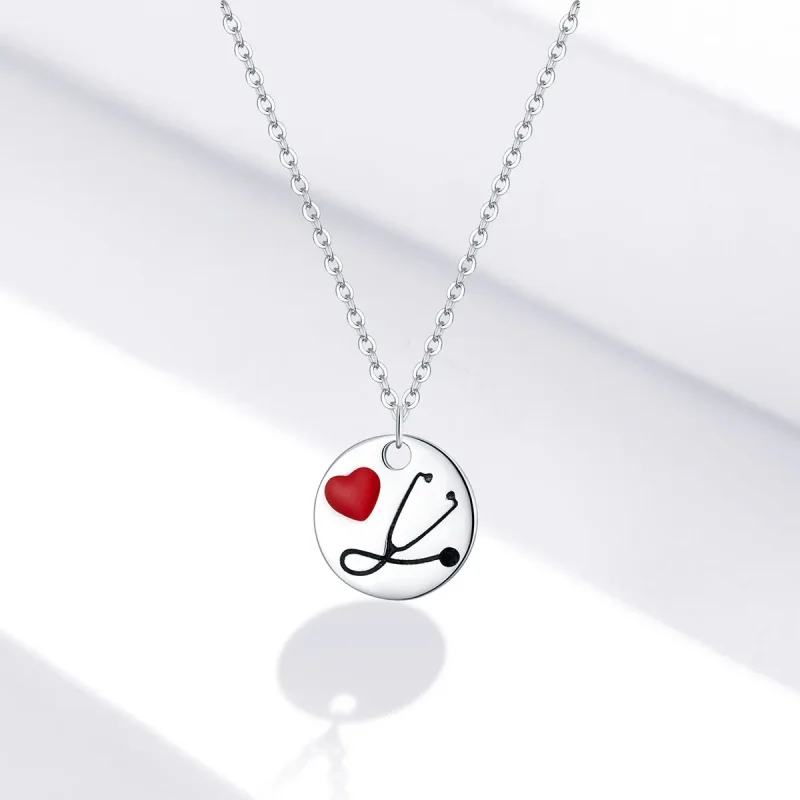 (kép) PANDORA típusú angyal fehérben - szerelem sztetoszkóp collier nyaklánc - SCN426 - Megtekintés 5