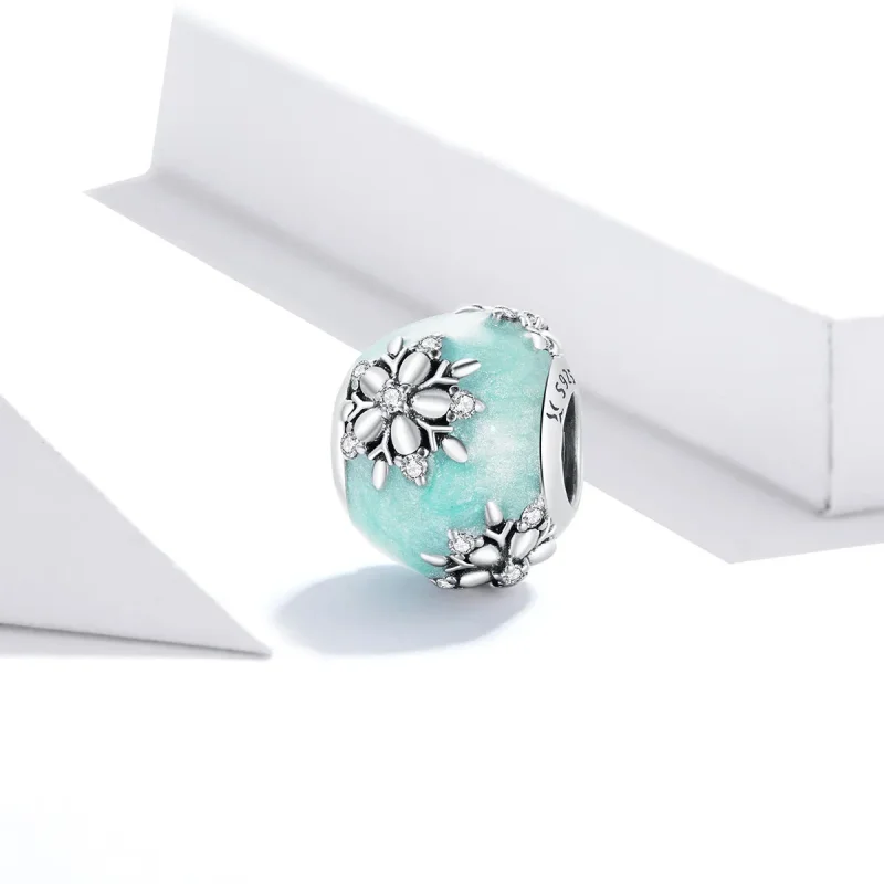 (kép) PANDORA típusú fényes hópelyhek charm - SCC1650 - Megtekintés 2