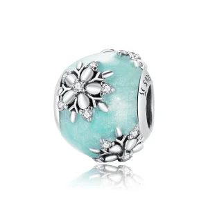 (kép) PANDORA típusú fényes hópelyhek charm - SCC1650