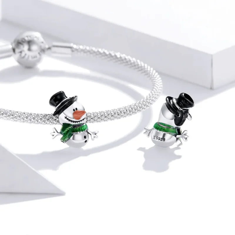 (kép) PANDORA típusú kis hóember charm - SCC1665 - Megtekintés 4