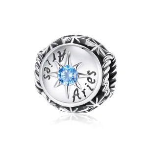(kép) PANDORA típusú ragyogó kos charm - SCC1725-1