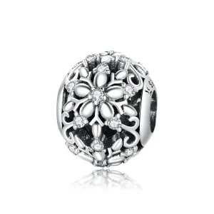(kép) PANDORA típusú áttört hópelyhek charm - SCC1651
