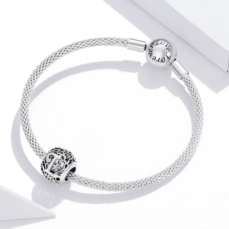 (kép) PANDORA típusú áttört mintás virág betű l charm - SCC1444-L - Megtekintés 3