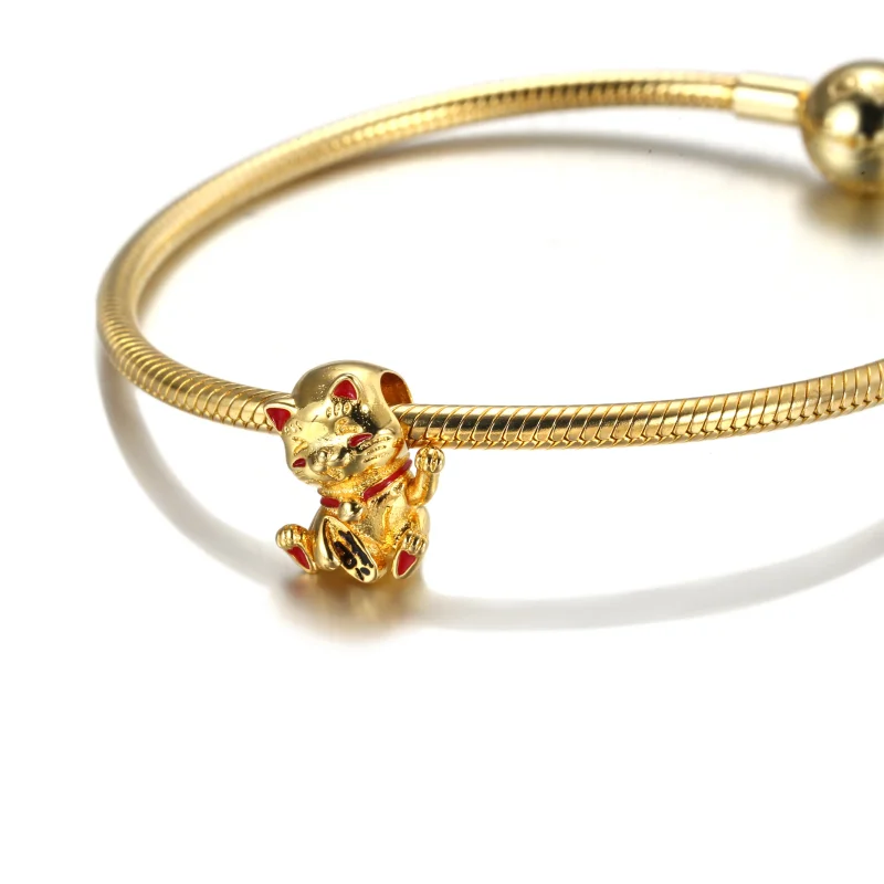 (kép) PANDORA Aranyos Fortune Macska Charm - 769271C01 - Megtekintés 5