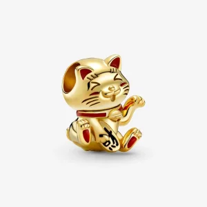 (kép) PANDORA Aranyos Fortune Macska Charm - 769271C01
