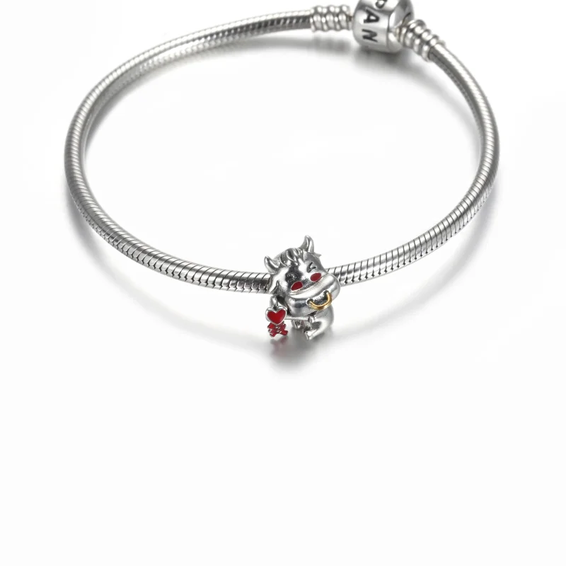 (kép) PANDORA Aranyos ökör Charm - 799268C01 - Megtekintés 5