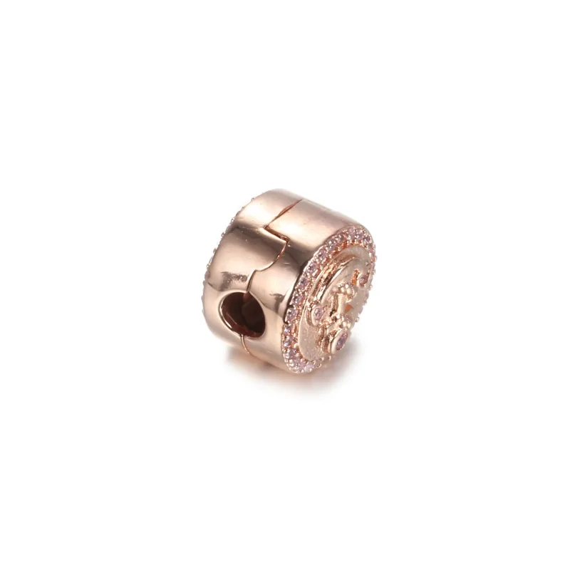 (kép) PANDORA Csillogó rózsaszín horgony Klip Charm - 789019C01 - Megtekintés 5