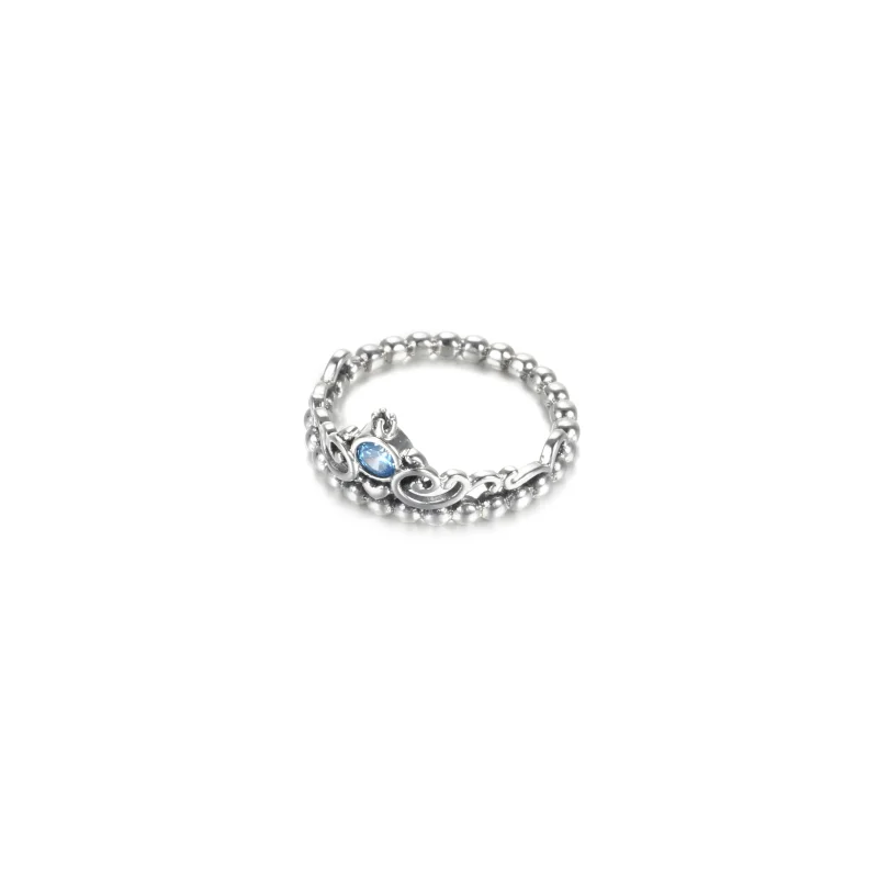 (kép) PANDORA Disney Hamupipőke kék tiara gyűrű - 199191C01-50 - Megtekintés 3