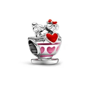 (kép) PANDORA Disney, Parkok Mickey és Minnie Teáscsészék Charm - 799265C01