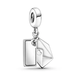 (kép) PANDORA Gravírozható levél és boríték Függő Charm - 799274C00