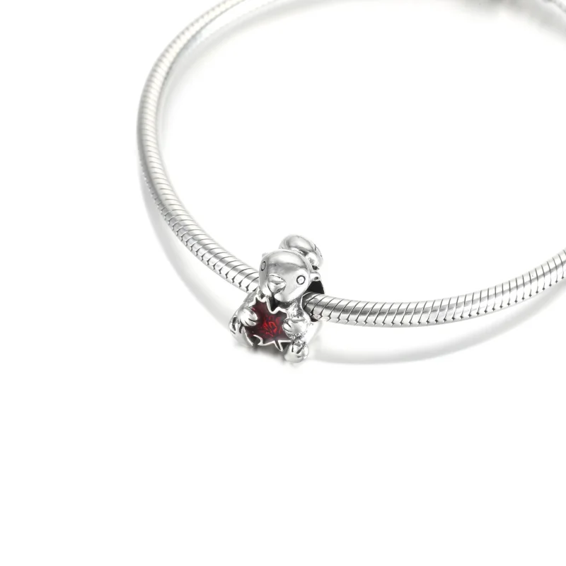(kép) PANDORA Kanadai hód és juharlevél Charm - 799394C01 - Megtekintés 5