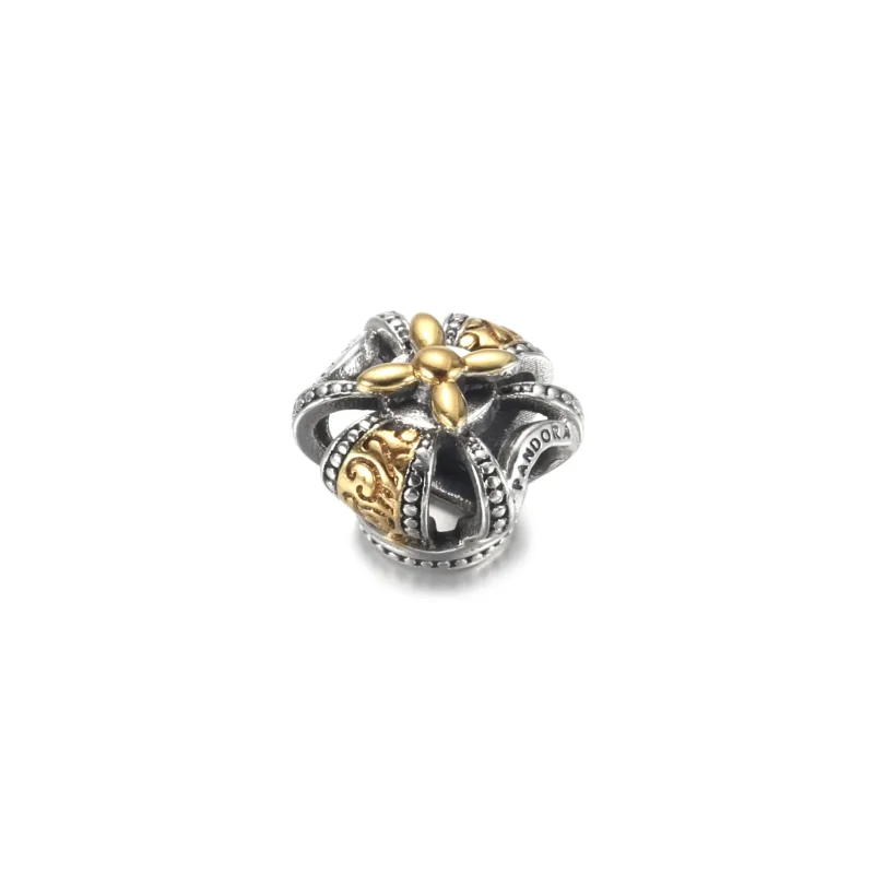 (kép) PANDORA kéttónusú korona charm - 799340C00 - Megtekintés 2