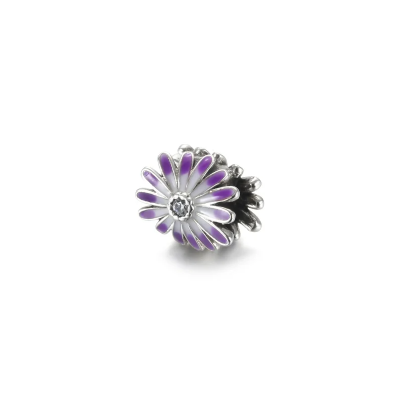 (kép) PANDORA Lila százszorszép charm 798775C02 - Megtekintés 2