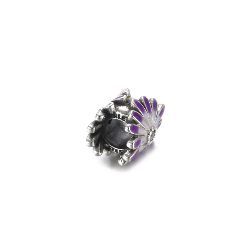 (kép) PANDORA Lila százszorszép charm 798775C02 - Megtekintés 4