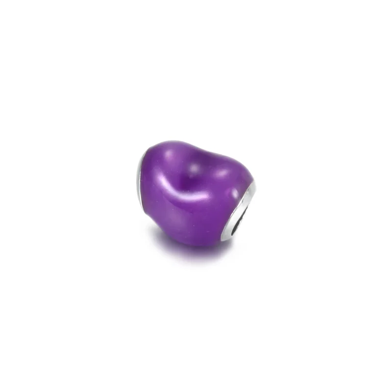 (kép) PANDORA metál hatású lila szív charm 799291C01 - Megtekintés 4