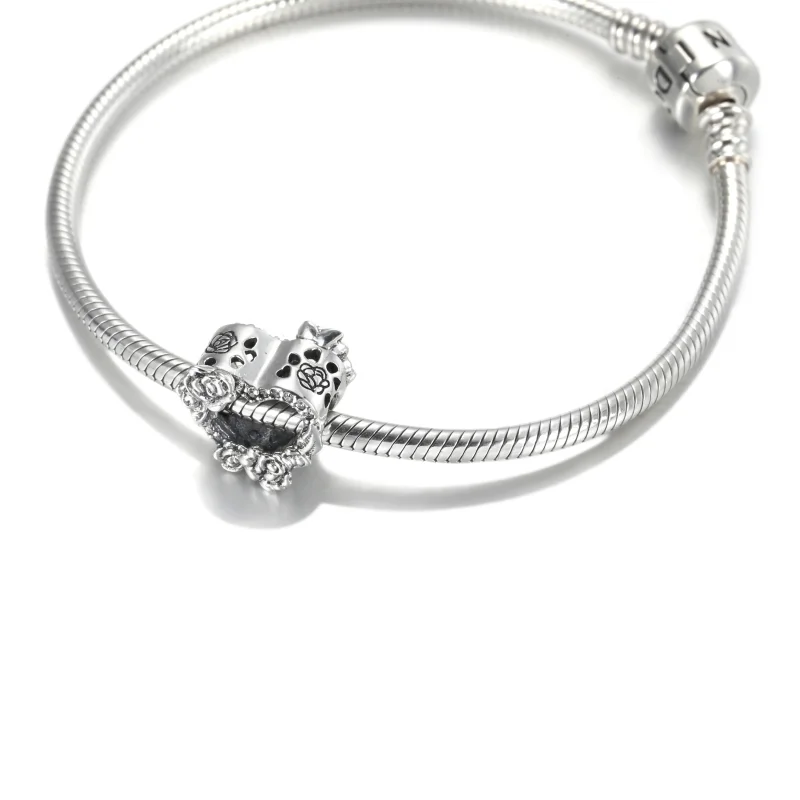 (kép) PANDORA nyitott szív és rózsavirágok charm 799281C01 - Megtekintés 6